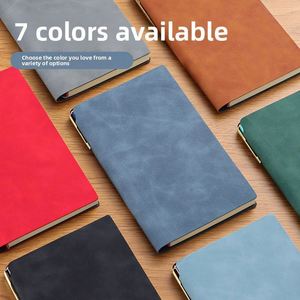 Porte-stylo A6 portable, bloc-notes personnalisé avec logo imprimé, en cuir souple, pour bureau, bloc-notes épaissi, cadeau, colle sans fil - Product Image 2