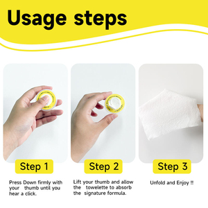 Distributeur de lingettes humides compressées Pop Up, serviettes hygiéniques compactes pour voyage, voiture, bureau - Product Image 3