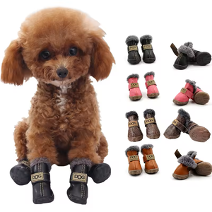 Chaussures d'hiver antidérapantes <span class=keywords><strong>pour</strong></span> petits chiens, en polaire super chaudes, <span class=keywords><strong>bottes</strong></span> de neige en PU imperméables <span class=keywords><strong>pour</strong></span> chiots, <span class=keywords><strong>chihuahua</strong></span>, teddy, chaussures de marche - Product Image 2