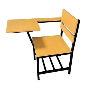 New arrival chairs school student with writing pad philippines training student desk chair with table attached