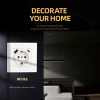 Enchufe de pared con cargador rápido USB A/C 20W para toma de corriente 3 en 1 empotrada para enchufe de la UE y cargador rápido para iPhone iPad