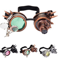 Lunettes de protection Steampunk LED vintage gothiques à rivets pour cosplay et fête, vente en gros, dernières nouveautés
