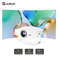 Projecteur LCD JUNUO J500 Android 14, 500 Lux, 1080P natif, mise au point électrique, correction trapézoïdale 4 points, Wi-Fi double bande, Home Cinéma