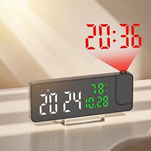 Reloj Despertador Digital Moderno con Proyección LED de Espejo en Techo y Pared, Luz Nocturna con Atenuación Automática para Decoración de Escritorio y Dormitorio - Product Image 1