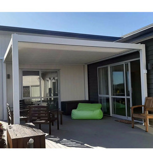 Ombrage <span class=keywords><strong>de</strong></span> tente pergola gris foncé pour l'extérieur avec persienne et rideaux muraux latéraux/<span class=keywords><strong>moteur</strong></span>/lumières led - Product Image 2