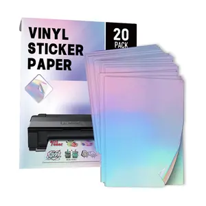 Kustom Matte Inkjet Printable Vinyl A4 stiker kertas kosong tahan air Glossy perekat sendiri A3 foto stiker A4