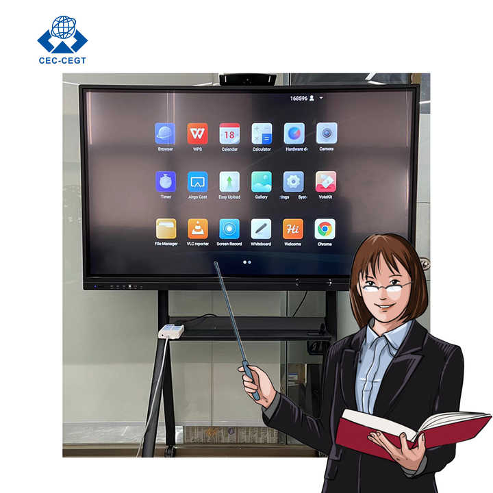 ZDHQ 65 75 86 100 Inch All in One PC APP Electronic Digital Multi Touch ...