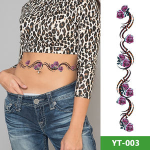 High Quality Waterproof Custom Design <strong>Tattoo</strong> Stickers Easy to <strong>Remove</strong> <strong>Temporary</strong> Waist Stencil Stickers - Product Image 4