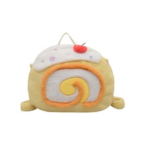 Nouveau sac à dos en peluche Swiss Roll pour filles, design mignon et adorable, sac bandoulière grande capacité avec un cœur girly