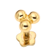 Piercing Stories 14K Or Massif Grande Abeille En Forme De Fleur De Base Fileté Labret Anneau Helix Piercing Boucles D'oreilles Piercing Bijoux