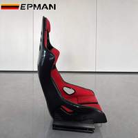 EPMAN Yarış Koltuğu Bucket Tipi JDM Euro Muscle Arabalar İçin Evrensel Uyumlu Tam Karbon Hafif Sürücü Koltuğu Yükseltmesi EPAA40G03
