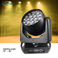 Lampu Sorot Bergerak LED Sailwin CE STOCK 19x15W DMX512 19*15 RGBW 4in1 Zoom Wash dengan Flight Case