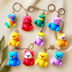 Wholesale Mini Cartoon Plush Toy Cute Animal Keychain Pendant for Backpack Decoration Gift Stuffed Plush Keychain