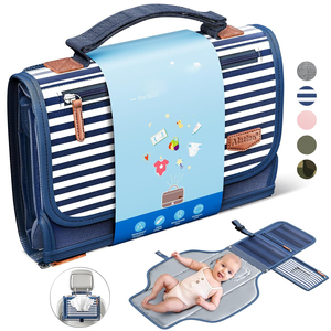 Échantillon gratuit, vente en gros, OEM, tapis à langer portable en mousse, imperméable, tapis à langer portable pour bébé, tapis à langer - Product Image 1