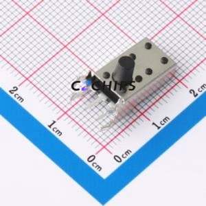 TC-1125-A0-B8.0-260 Tactile Switch Through hole-3P,8.6x16.2mm Switch Round Button 2.6N Right Angle Insert With Bracket - Product Image 1