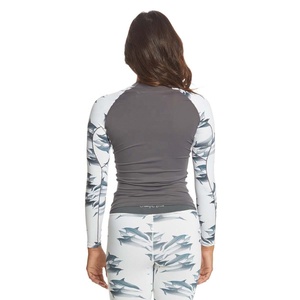 Camisetas de Natación de Manga Larga Ligeras de Poliéster/Spandex para Mujer, Ropa de Playa Informal y Transpirable - Marca Personalizada - Product Image 4
