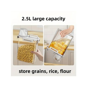 Wholesale <b>Plastic</b> 2.5L Eco-Friendly Waterproof Household Kitchen Grain Spice Storage Flour <b>Bucket</b> Insect Proof Moisture - Product Image 5
