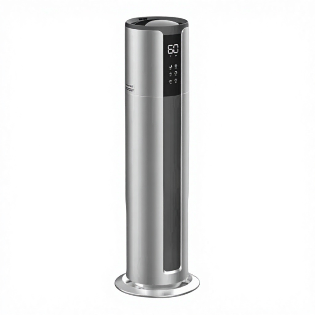 8L Floor Standing Ultrasonic Humidifier with Smart Humidity Control Quiet Operation Plastic Construction for Household Use