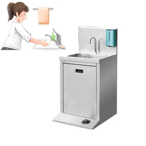 Fabricant Direct fournisseur Service sur mesure disponible Mobile et autonome en acier inoxydable lavabo Portable évier