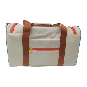 Bolsa de gimnasio de lona con cremallera grande unisex con correa de hombro plegable para actividades al aire libre y viajes para niños - Product Image 3