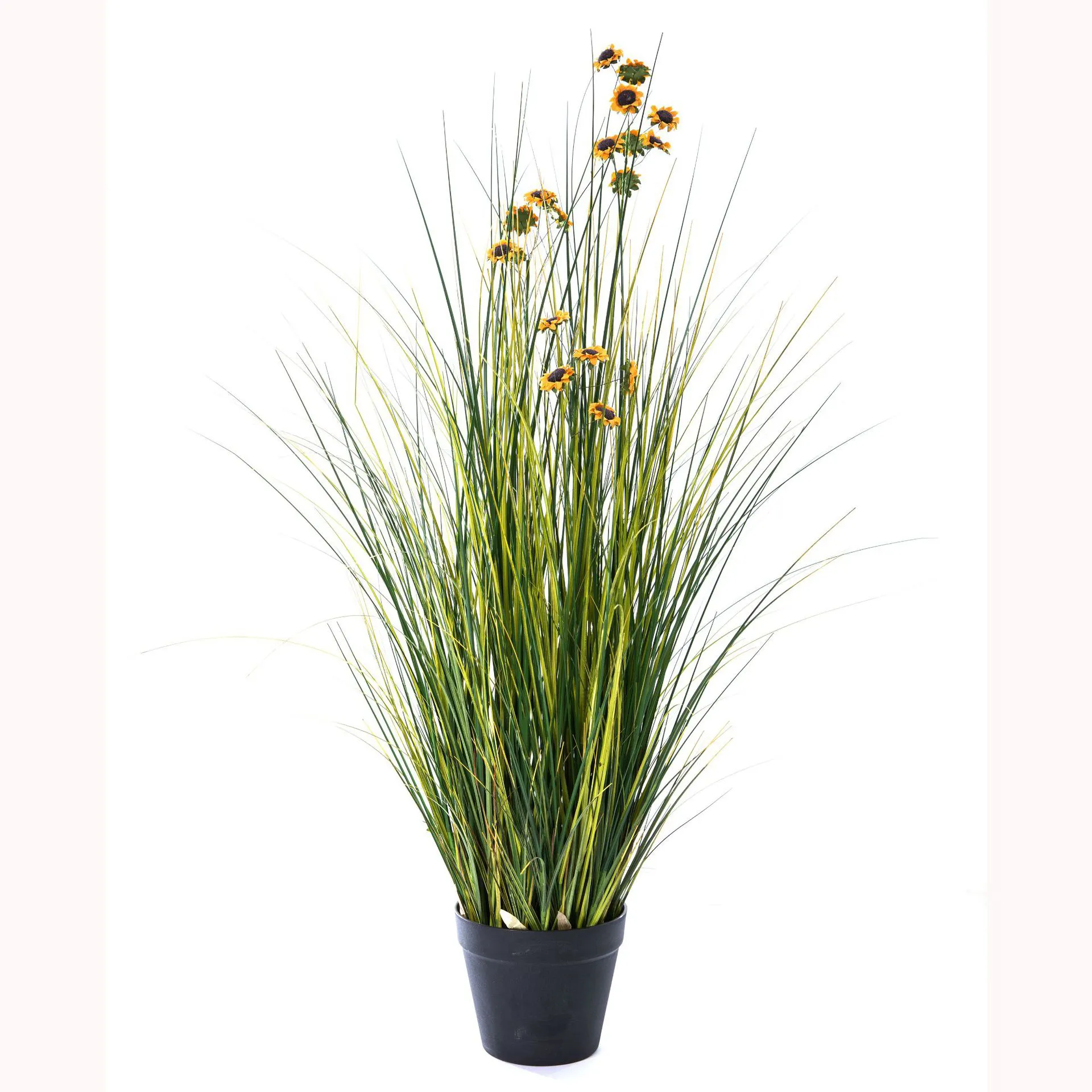 Künstliche Pflanzen Zwiebel gras mit Sonnenblume für Indoor Outdoor Hausgarten Dekor 60cm 90cm