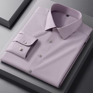 Camicia a Maniche Lunghe da Uomo in Modal, Resistente alle Pieghe e Senza Stiratura, Camicia Professionale Tinta Unita per Uomo - Product Image 2