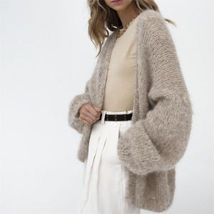 <span class=keywords><strong>Pull</strong></span> cardigan ouvert sur le devant <span class=keywords><strong>en</strong></span> <span class=keywords><strong>laine</strong></span> mérinos et alpaga, surdimensionné, <span class=keywords><strong>fait</strong></span> <span class=keywords><strong>main</strong></span>, personnalisé par le fabricant, pour femmes, 2026 - Product Image 1