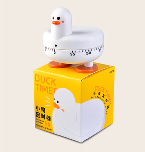 Temporizador mecánico amarillo WMT64 al por mayor para cocina, 60 minutos, con dial giratorio 360°, Calculagraph, diseño de animal de dibujos animados - Product Image 2