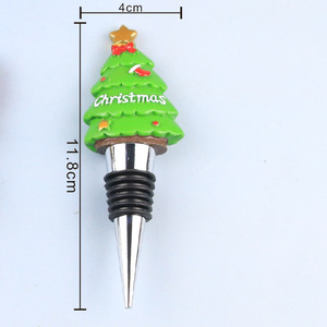 Christmas Tree Bottle Stopper Metal Cork Wine Accessory Holiday Decor - Product Image 3