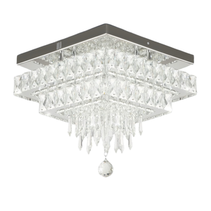 Luxe Moderne <span class=keywords><strong>LED</strong></span> Pendentif Lumière Télécommande <span class=keywords><strong>Plafond</strong></span> En Cristal pour Chambre Salon 3000K <span class=keywords><strong>Noir</strong></span> Maison - Product Image 2