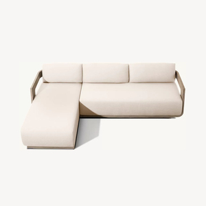 Ensemble de meubles de salon d'extérieur confortables en teck, canapé modulaire et table basse adaptés aux villas, jardins et hôtels - Product Image 5