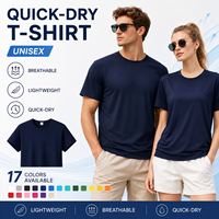 T-shirt pour homme à manches longues ou courtes, coupe ample, couleur unie, col rond, polyester/coton, écologique, séchage rapide, respirant, léger
