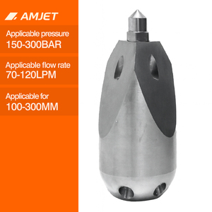 <span class=keywords><strong>Buse</strong></span> <span class=keywords><strong>de</strong></span> nettoyage diamantée AMJET Commercial Jeting Clean 150-300 bars 70-120 LPM pour le nettoyage des eaux usées et des canalisations <span class=keywords><strong>de</strong></span> 100-300 mm Hydro - Product Image 1