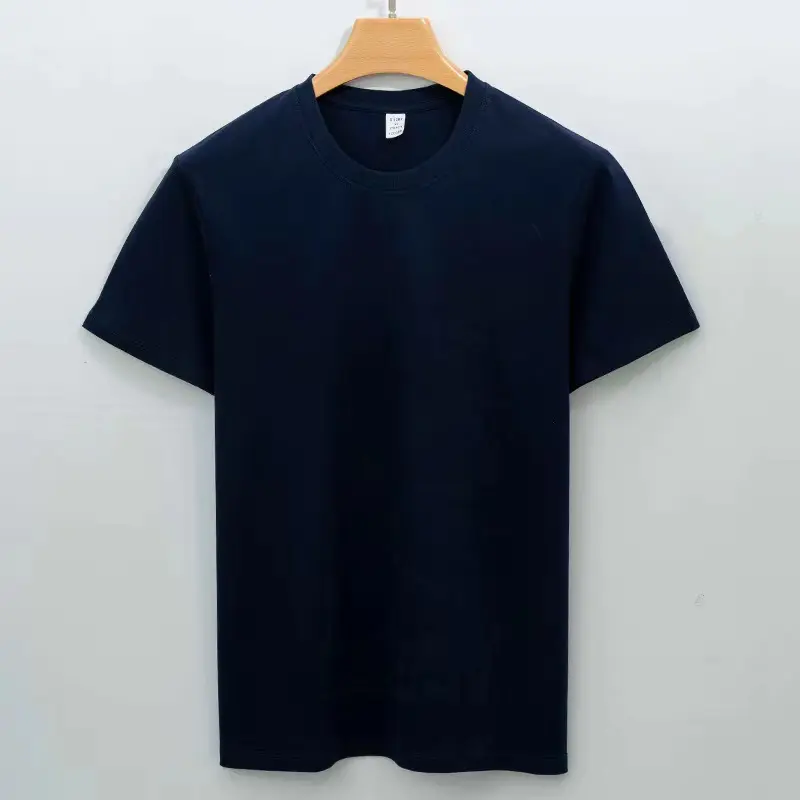 160S/2 Luxury Round Neck Soft Shiny Blank Double Mercerized Cotton Mens T Shirts Gloss supima cotton t shirt