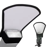 Boîte à lumière universelle 2 faces blanc/argenté Réflecteur de flash à rebond pour Canon Nikon Sony Fuji et tous les flashs Speedlight