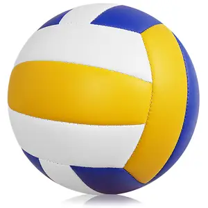 Pelota de voleibol de talla oficial, pelota de voleibol de alta calidad laminada de cuero Pu de Pvc para partido oficial, pelota de voleibol de playa, gran oferta