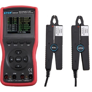 Compteur de puissance numérique triphasé/monophasé de type pince haute précision bibo ETCR4000A, dispositif de mesure intelligent à double pince - Product Image 3