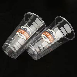 Gobelet en plastique jetable à fond plat, transparent, en PET, 89 mm, à paroi simple, écologique, pour thé au lait et jus - Product Image 4