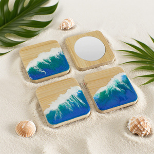 Miroir en <span class=keywords><strong>bois</strong></span> écologique, vente en gros, miroir compact en PU <span class=keywords><strong>pas</strong></span> <span class=keywords><strong>cher</strong></span>, miroir miniature mignon, logo personnalisé, miroir de poche pliable pour le maquillage des filles - Product Image 3