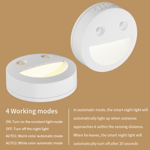Nueva Lámpara Nocturna de Inducción Magnética con Cara Sonriente, Lámpara Nocturna Multiusos con Sensor LED - Product Image 2