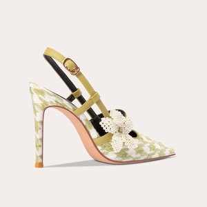 Sandali Estivi con <span class=keywords><strong>Tacco</strong></span> Alto a Quadretti <span class=keywords><strong>Verdi</strong></span> per Ragazze alla Moda, Personalizzabili, Punta Affusolata, Eleganti <span class=keywords><strong>Scarpe</strong></span> da Cerimonia - Product Image 2