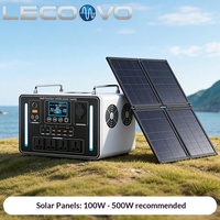 Station d'alimentation portable LECOOVO H1500S1512WH avec batterie LFP et housse de protection, générateur solaire pour la sauvegarde à domicile