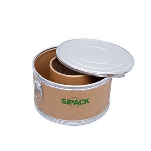 กล่องกระดาษคราฟท์ทรงกระบอกขนาด 54x50 ซม. แบบกำหนดเองของ SJPACK พร้อมฐานไม้ รุ่น Pay off Packs ขายส่ง - Product Image 1