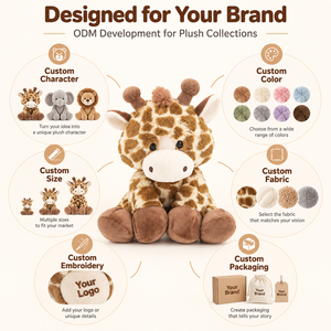 Peluche personnalisée girafe, créez votre <span class=keywords><strong>propre</strong></span> design, peluche animal de la savane pour collection, boutique de cadeaux, vente au détail, zoo - Product Image 5