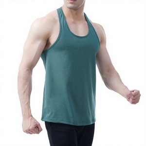 <b>Men</b> Solid Color Knitted Tank Top O-Neck Breathable Casual Wear <b>Green</b> - Product Image 4