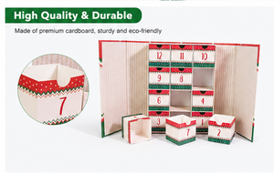 Wholesale Red Double Door <b>Christmas</b> Drawer <b>Box</b> Rigid Cardboard Empty Mystery Blind <b>Box</b> for Holiday Surprise Gift <b>Box</b> - Product Image 2