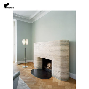 Tostone 2025 Premium Natural travertino piedra <span class=keywords><strong>chimenea</strong></span> envolvente resistente al calor para sala de estar y comedor decoración interior del hogar - Product Image 2
