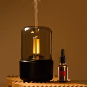 Humidificador de luz de vela USB, medidor de recarga de agua pulverizada portátil, atomizador de luz nocturna silenciosa, purificador de aire doméstico - Product Image 6