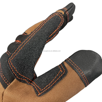 Gants de travail professionnels OEM/ODM pour mécaniciens, avec renfort au pouce, en toile microfibre haute densité résistante à l'abrasion