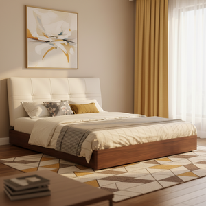 <span class=keywords><strong>Letto</strong></span> a Parete Moderno Minimalista in <span class=keywords><strong>Legno</strong></span> Massello con Imbottitura Morbida in Vera Pelle, Design Salvaspazio con Piattaforma a Bordo - Product Image 5